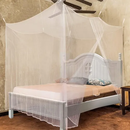 Produktbild XXL Doppelbett Moskitonetz Insektenschutz Kasten-Moskitonetz mit Doppelöffnungen