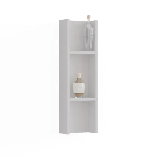 Vicco Beistellschrank Sherry, Weiß, 20 x 65 cm - Schränke mit 3 geräumigen Ablagefächern, ideal für Kosmetik und Accessoires, vielseitig als Kommodenschrank oder Beistellschrank einsetzbar.