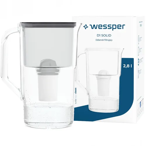 Wasserfilter Kanne Kunststoff 2,8L Wessper D1 Solid 1 Filterkartusche schwarz