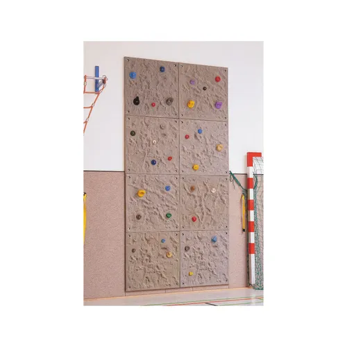 T-wall Kletterwand-Einzelelement - Kombinierbar und Langlebig - Ideal für Klettertraining - Faserverstärkter Kunststoff mit natürlicher Felsoberfläche, UV-beständig und erweiterbar. Inkl. 4 Klettergriffen für individuelles Training. Perfekt für Innen- und Außeneinsatz.
