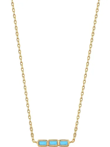 Ania Haie Kette mit Anhänger Into the Blue - Modische Damen Halskette aus 925 Sterling Silber, verstellbar von 40 bis 45 cm, ideal für elegante Looks.