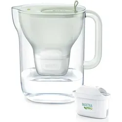 Brita Style eco hellgrün - Wasserfilter-Kanne mit 2,4 l Gesamtvolumen, inklusive MAXTRA PRO Kartusche und elektronischer Kartuschenwechselanzeige