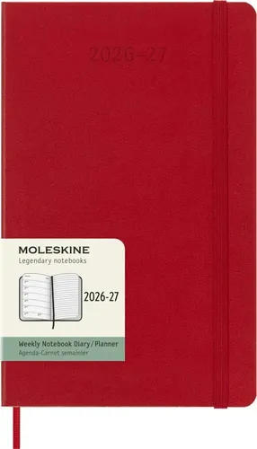 Moleskine 18 Monate Wochen Notizkalender 2026/2027, L/A5 - Praktischer Wochenkalender für 18 Monate, ideal für die Planung und Organisation. Mit 208 Seiten bietet er ausreichend Platz für Notizen und Termine.