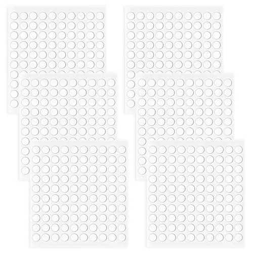 SHILIUZHI 600 Stück Doppelseitige Klebepunkte, runder Kitt, Wasserdichte Punktaufkleber, transparentes doppelseitiges Klebeband, keine Spuren, für Festival dekoration