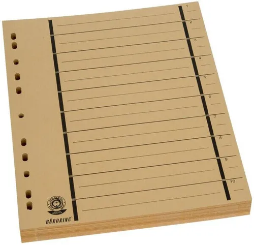 Trennblatt A4 grau gelb LEITZ 1652-00-15 - 100 Stück ungeöst, ideal für eine klare Dokumentenorganisation