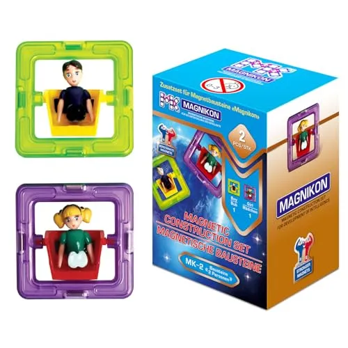 MAGNIKON Magnetische Bausteine Ersatzset - Kinderspielzeug ab 3 Jahre Magnet Spiel für Mädchen und Jungen - Magnetbausteine Geschenk, Montessori Magneten, Motorikspielzeug für Kinder