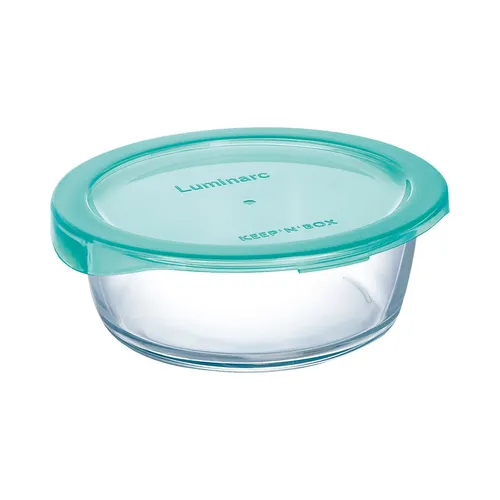LUMINARC Glasbehälter mit Deckel 0,67 L - Lunch Box Lagoon - Frischhaltedose aus hochwertigem Glas, ideal für die Aufbewahrung von Lebensmitteln, BPA-frei und mikrowellengeeignet.