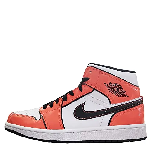 Nike Air Jordan 1 Mid DD6834-802 Herren-Sportschuhe, Orange/Schwarz-Weiß (Turf Orange/Black White)., Rasen orange/schwarz-weiß, 44.5 EU