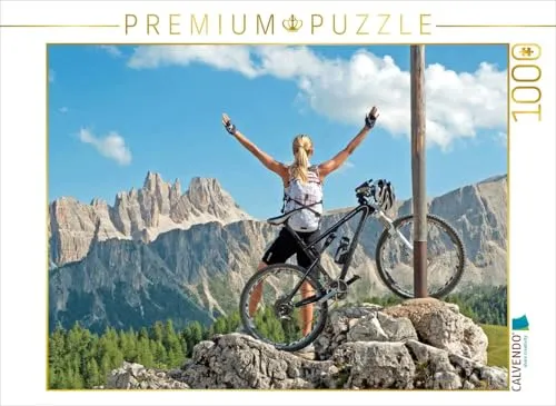 CALVENDO Puzzle Mountainbiken in den Dolomiten, 1000 Teile