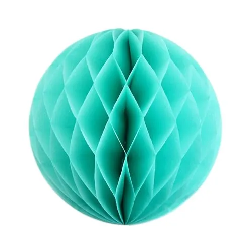 Wabenball 20cm ( aqua / hell türkis 314 ) // Wabenkugel Honeycomb Hänge Deko Ballon Laternen Aufhänger Waben Bälle Papier Pompons Dekoration Geburtstag Party Hochzeit 1