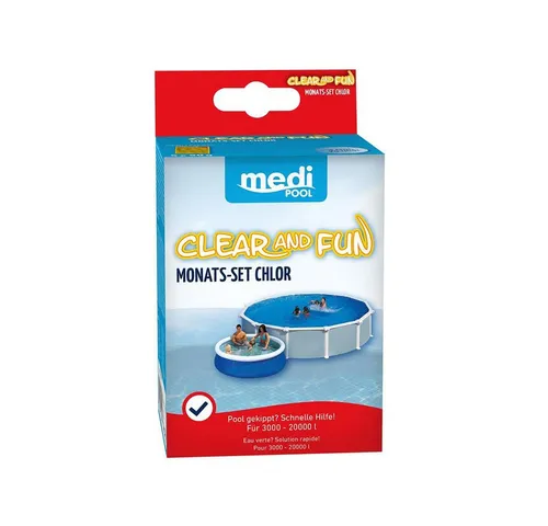 mediPOOL Poolpflege mediPOOL Clear and Fun 250 g, (Spar-Set)