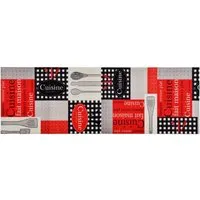 Küchenteppich Waschbar Cuisine 60x300 cm - Küchenteppich, waschbar und pflegeleicht, ideal für eine stilvolle und hygienische Kücheneinrichtung.