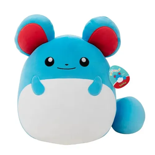 Squishmallows Pokémon Marill Plush 35 cm - Plüschfigur, 35 cm groß, aus hochwertigen, samtigen Materialien. Ideal für Kuschelstunden, Schlafpartys und als treuer Begleiter auf deiner Pokémon-Reise!