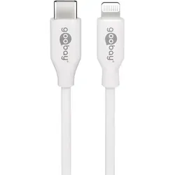 Goobay Lightning - USB-C™ Lade- und Synchronisationskabel, 2 m, Weiß - MFi-Kabel für Apple iPhone/iPad Weiß