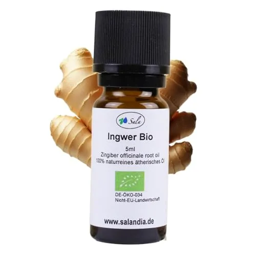 Sala Ingweröl Aroma ätherisches Öl naturrein BIO - zum Verzehr - 5 ml