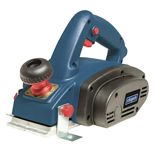 SCHEPPACH EP1100 Elektrohobel (Elektrischer Handhobel 1100W, bis 3 mm Spantiefe, Falztiefe 18 mm, 16000 U/min, 3.8 kg) Inkl. Paralleles Lineal, Staubbeutel und Schlüssel