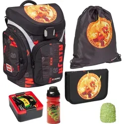 Lego Ninjago Schulranzen Set 1. Klasse Explorer Dragon Energy 6-tlg. - Schultaschen-Set für die 1. Klasse mit nur 1.280 g; inklusive gefüllter Federmappe und Sportbeutel; ideal für einen sicheren Schulstart.
