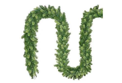 Kunstgirlande 1,8 m 3 m 5 m Weihnachtsgirlande Außen Tannengirlande Spritzguss, Salcar, 1,8 m, zweifarbig mit hellgrünen Spitzen, 160 Zweige (50 PE + 110 PVC)