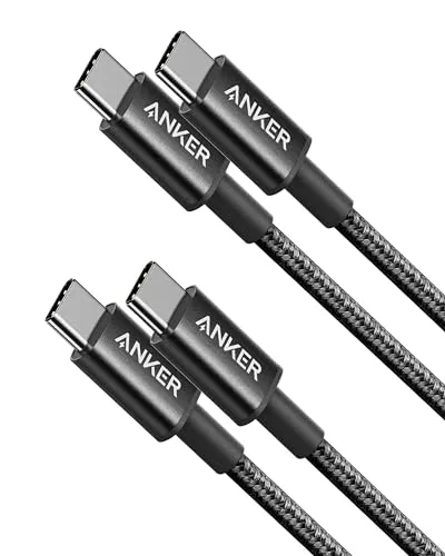 Anker USB C Kabel, [2 Stück 1m] 60W Ladekabel USB C, USB C auf USB C Kabel 1m lang für iPhone 17/16/15 Serie, Samsung Galaxy S24/S23/S22, MacBook Pro/Air, iPad Pro/Air, Pixel Switch LG und mehr