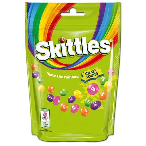 Skittles Crazy Sours, Bonbons, Dragees, 136g Beutel 10,88€/1kg