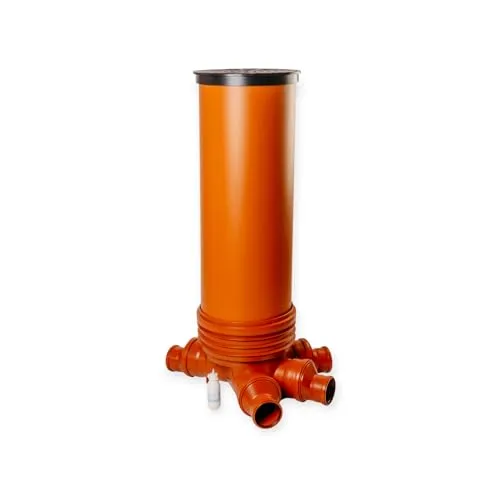 KG Schacht DN400/DN110-160 mit Gleitmittel Abwasserschacht Deckel Rohr Drainage Kontrollschacht (Anschluss RML DN125)