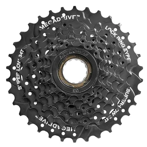 SunRace MFM300-7 Speed 14-34T schwarzer Freilauf Kassetten, ESTANDAR