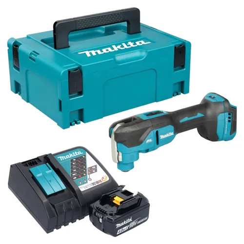 Makita DTM 53 RM1J Akku Multifunktionswerkzeug 18 V OIS / Starlock Brushless + 1x Akku 4,0 Ah + Ladegerät + Makpac