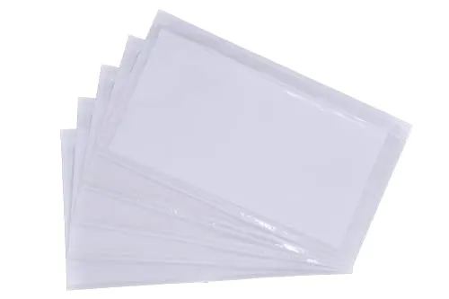 Pakomat, transparente selbstklebende Frachtbrieftaschen DIN DL 24 x 13 cm 500 Stück, selbstklebende transparente Dokumententaschen, Rechnungstaschen, für Frachtbriefe, Urkunden, Rechnungen