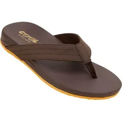 Cool Shoe Corp. Herren Slipper Skip Heren - Braun - 44 - Leicht, mit Memory Foam und PolyurethanBand, ideal für Sommer und Freizeit - 44