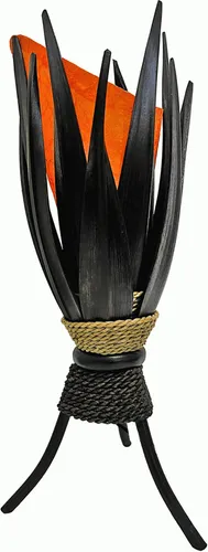 Bali asiatische Lampe Bananenblatt 67x24cm in orange von Simandra