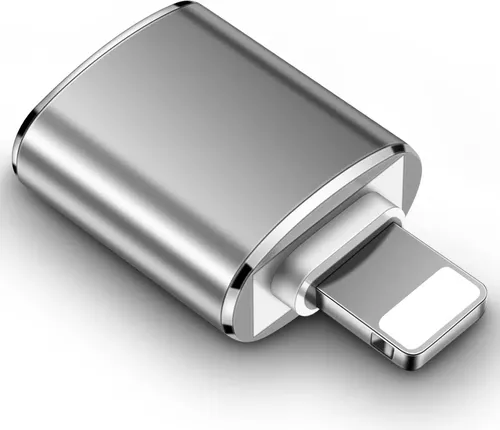 USB A auf Iphone Adapter OTG für iPhone iPad USB-Stick Kamera Daten Schnell Laden 3.0 Silber