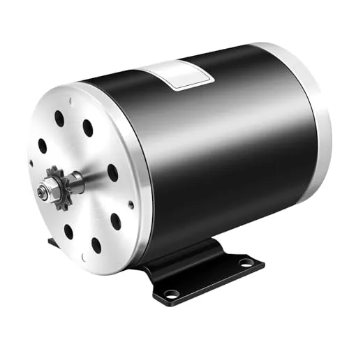 36V 1000W DC Bürstenmotor Elektromotor 25H-11T Kette, Leistungsstarker Motor für Go-Kart, E-Bike, Elektro Scooter, Quad, ATV, Mini Motorrad, Ersatzmotor Elektrisch