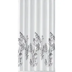 Ekershop Textil Duschvorhang HEIDE 180 x 200 cm Weiß ink. 12 Ringe