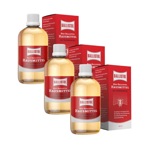 NEO-Ballistol Körperpflege Massage- und Pflegeöl 100 ml 3er Set - Praktisches 3er Set mit hochwertigem Pflegeöl für die tägliche Anwendung. Ideal zur Unterstützung der Hautpflege und für entspannende Massagen.
