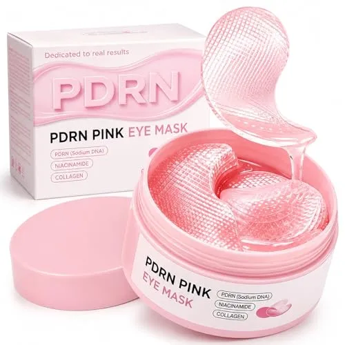Stück PDRN Collagen Augenpads, Eye Patch Hydrogel | mit Kollagen & Niacinamide, Feuchtigkeitsspendend, Alterung Lindern, Passend für Dunkle, Falten, Tränensäcke, feine Linien 60