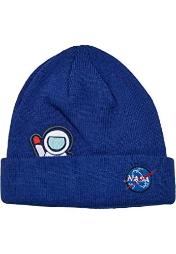 Mister Tee Unisex NASA Embroidery Beanie Kids royal, L/XL