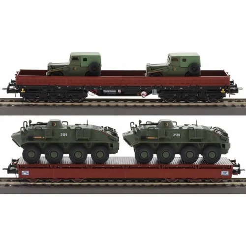 NPE NW22098 2er Set Militärtransport der NVA, DR, Ep.IV, Set 2 H0 + Neu