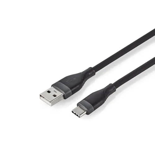 Nedis USB-Kabel | USB 2.0 | USB-A Stecker | USB-C™ Stecker | 15 W | 480 Mbps | Vernickelt | 1.50 m | Rund | Silikon | Schwarz | Box