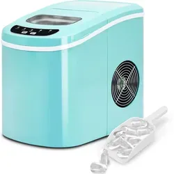 GOPLUS 2,2 L Eiswürfelmaschine, Eiswürfelbereiter, 2 Eiswürfelgrößen, Produktionszeit von 6-13 Min, 12kg Eiswürfel /24h, mit LCD-Anzeige, ink...