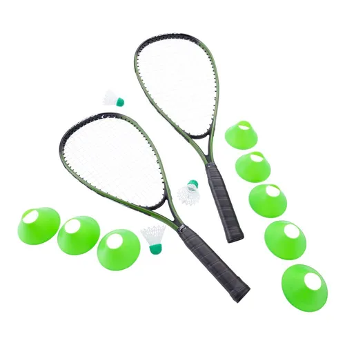 Pure4Fun Speedminton-Set: 2x Alu-Schläger, 3x Speeder, Tasche