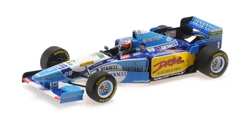 Minichamps 510952501 Michael Schumacher Winner French GP 1995 1:18 - Formel 1 Sammlermodell im Maßstab 1:18, detailgetreu mit OVP, perfekt für Fans und Sammler, Fahrzeugmarke: Renault, Länge: ca. 25 cm.
