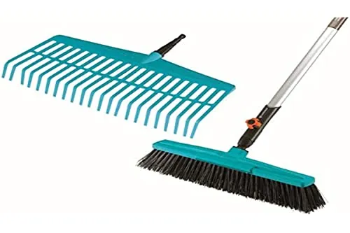 Gardena Komplettset combisystem Straßenbesen Rechen + Stiel von GARDENA