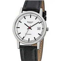 REGENT Damen Herren-Armbanduhr F-794 schwarz