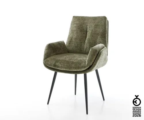 DELIFE Esszimmerstuhl Clea-Flex in Olive in grün von Delife