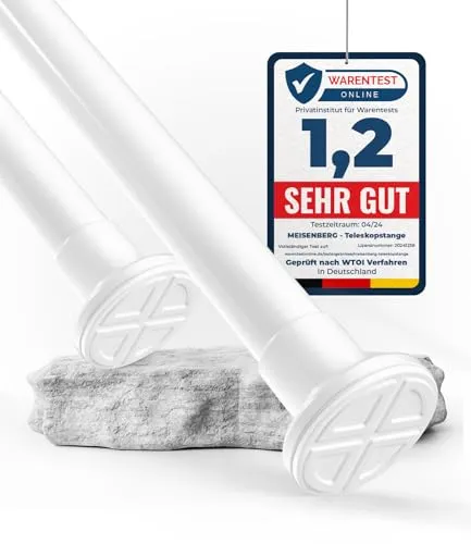 MEISENBERG Klemmstange für Gardinen in weiß von MEISENBERG