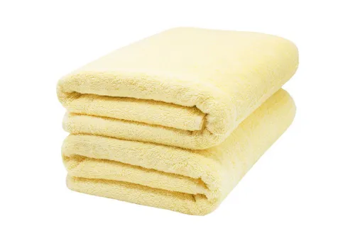 ZOLLNER Saunatuch 2er Set, 70 x 200 cm aus 100% Baumwolle in gelb von Zollner
