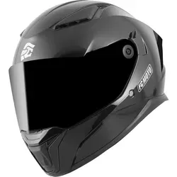 FC-Moto FF130SV Helm, schwarz, Größe 2XL für Männer - Motorradhelm mit klarem Visier und integriertem Sonnenvisier, ideal für komfortable Fahrten bei jedem Wetter.