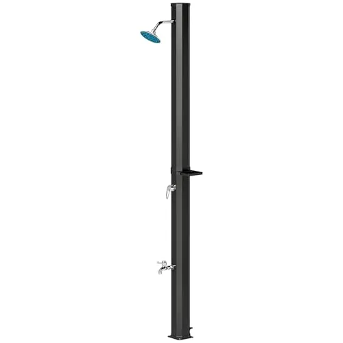 Outsunny Gartendusche Schwarz 216 cm mit 360° Duschkopf in schwarz von Outsunny