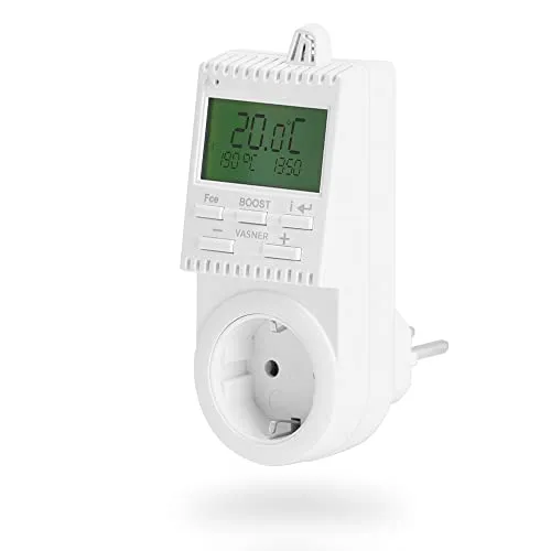 VASNER Universal-Thermostat VUTX3 – Flexibles Steckdosenthermostat für Elektroheizungen und Klimageräte