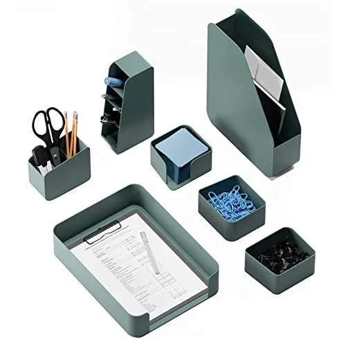 Schreibtisch Organizer mit RED DOT Design Award - Premium Stiftehalter aus recyceltem Material - Büro Organizer für umweltfreundliche Ordnung am Schreibtisch - Home-Office Desk Organizer - Grün